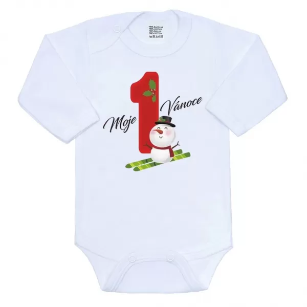 New Baby Body s potiskem Moje první Vánoce