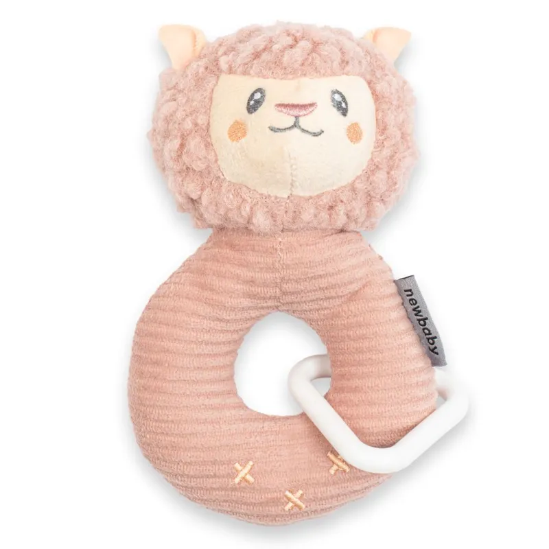 New Baby Dětské plyšové chrastítko Lama