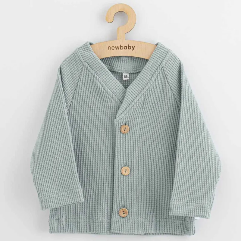 New Baby Kojenecký kabátek na knoflíky Luxury clothing Oliver šedý