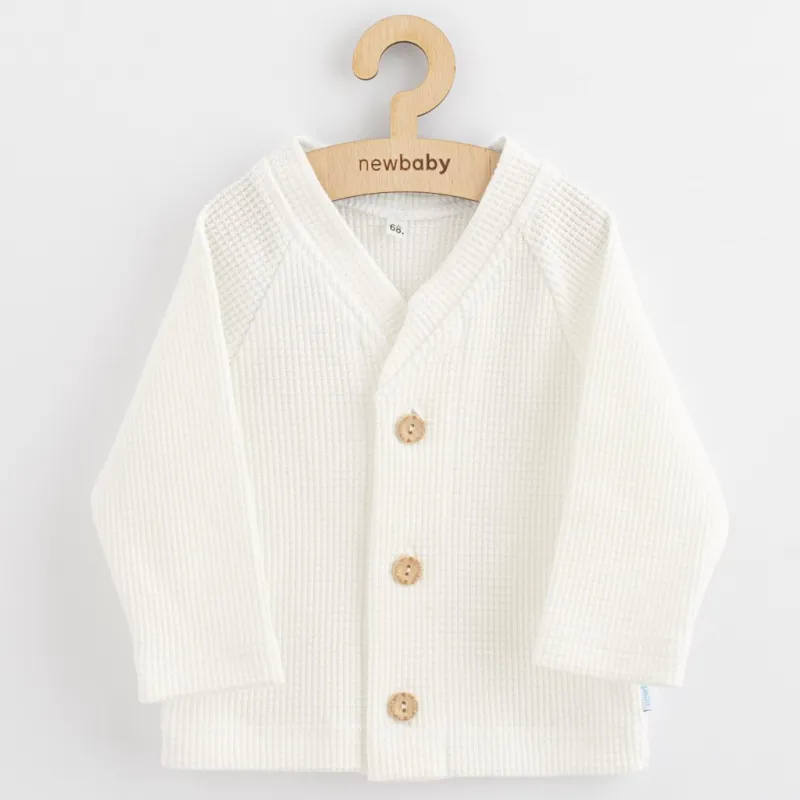 New Baby Kojenecký kabátek na knoflíky Luxury clothing Oliver bílý
