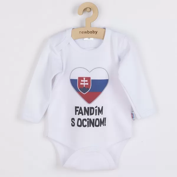 New Baby Body s potiskem Fandím s ocinom biele