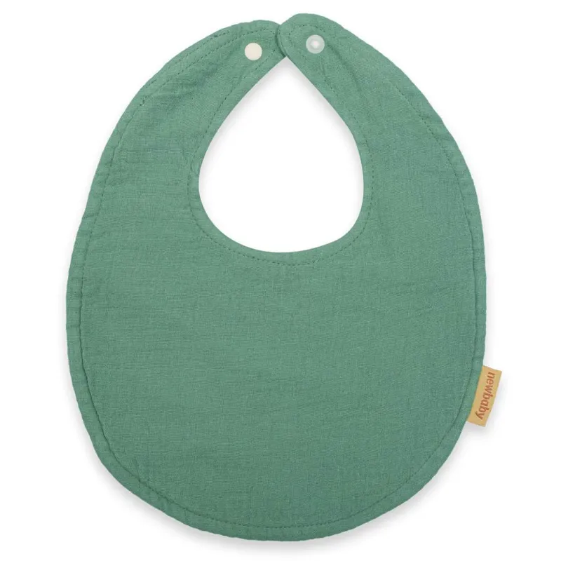 New Baby Mušelínový dětský bryndák green