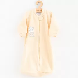New Baby Kojenecký froté spací pytel medvídek žlutý