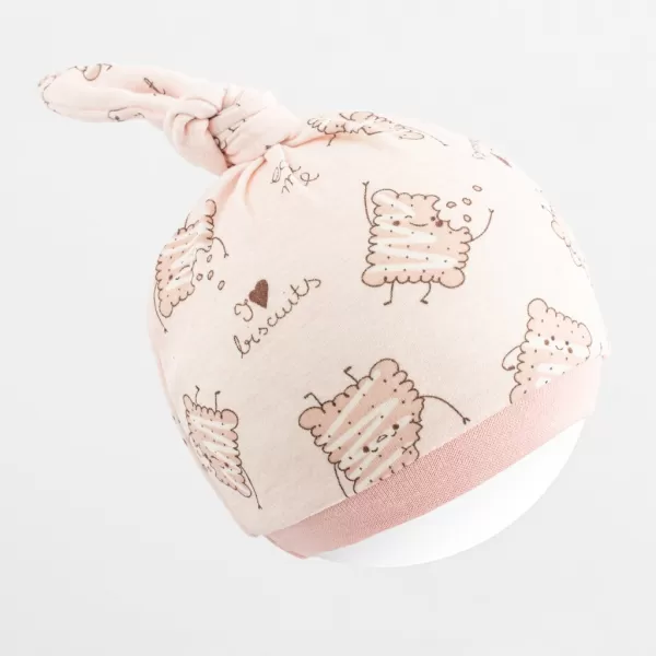 New Baby Kojenecká bavlněná čepička Biscuits