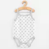 New Baby Kojenecké body bez rukávů Classic II hvězdičky šedé holka