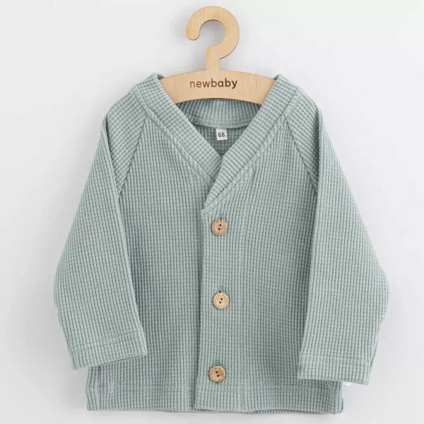 New Baby Kojenecký kabátek na knoflíky Luxury clothing Oliver šedý