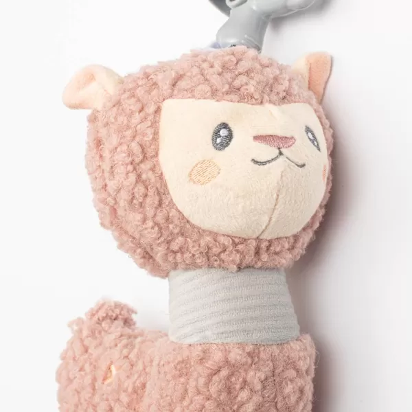 New Baby Edukační hrající plyšová hračka s klipem Lama