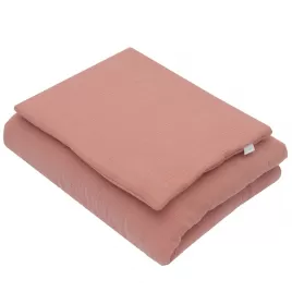 New Baby Mušelínový set s výplní 80x70 cm růžový