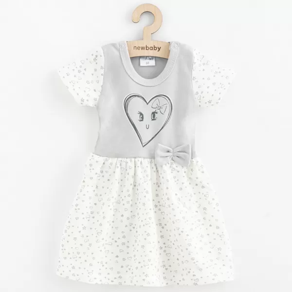 New Baby Kojenecké bavlněné šatičky Srdíčka