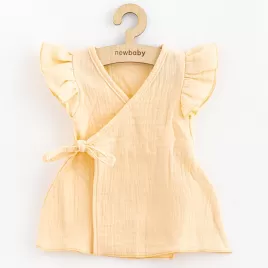 New Baby Letní kojenecké mušelínové šaty Leny peach