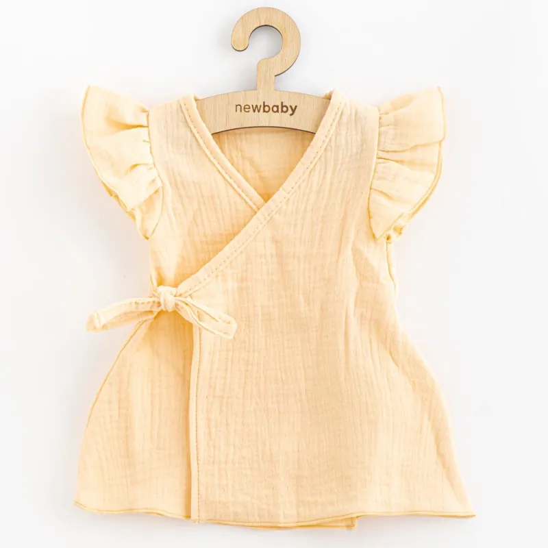 New Baby Letní kojenecké mušelínové šaty Leny peach