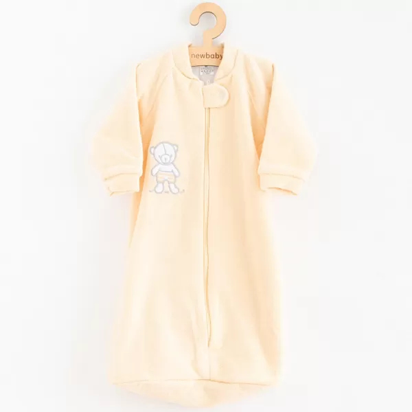 New Baby Kojenecký froté spací pytel medvídek žlutý