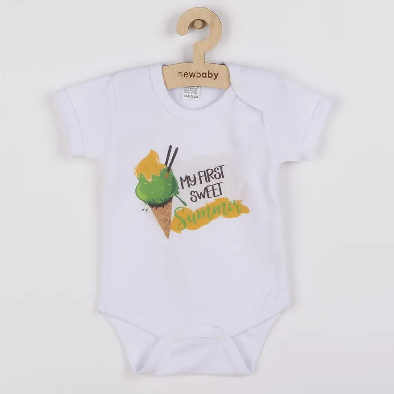 New Baby Body s potiskem MY FIRST SWEET Summer zelené