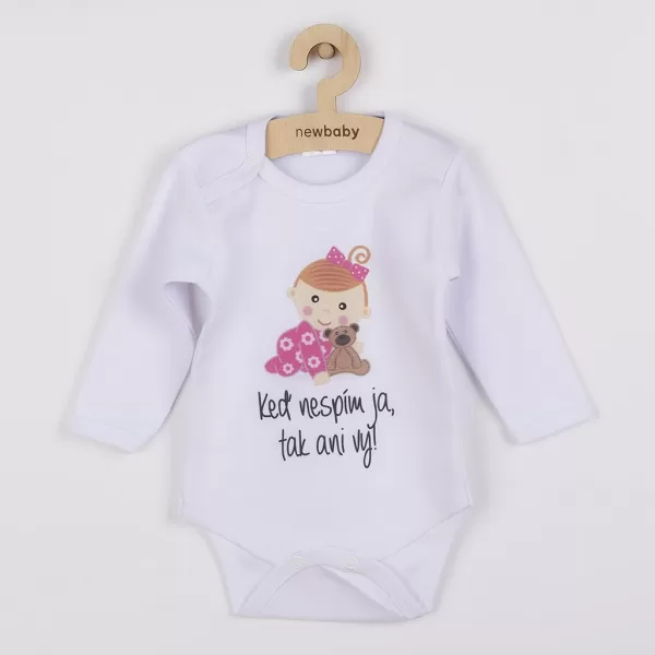 New Baby Body s potiskem Keď nespím ja, tak ani vy - darčekové balenie