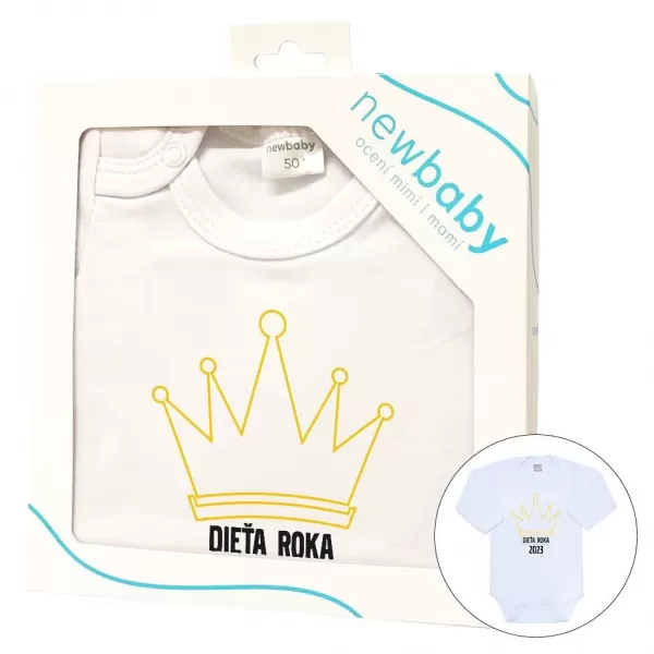 New Baby Body s potiskem Dieťa roka 2023 - darčekové balenie
