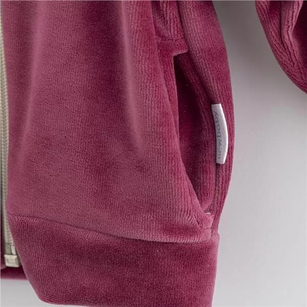New Baby Kojenecká semišková mikina Suede clothes růžovo