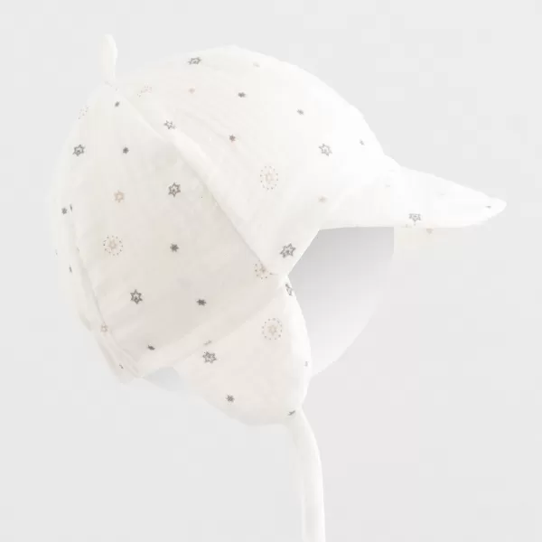 New Baby Dětská letní mušelínová čepička s kšiltem Arthur