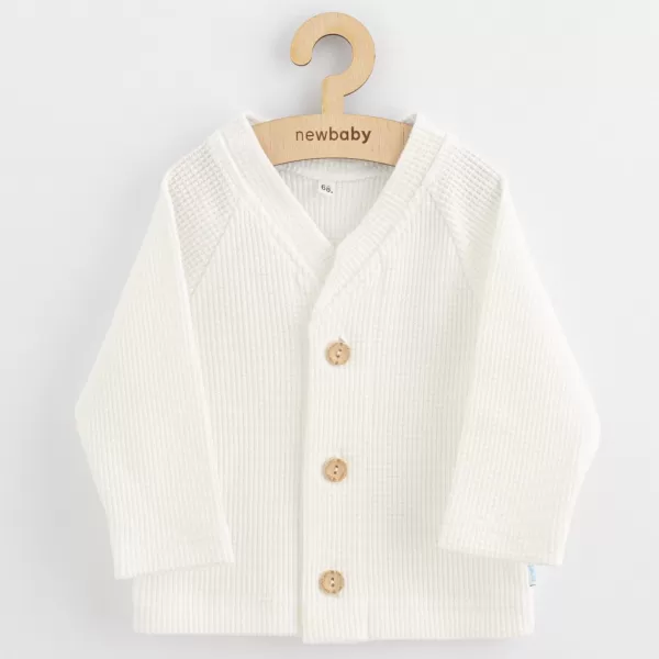 New Baby Kojenecký kabátek na knoflíky Luxury clothing Oliver bílý