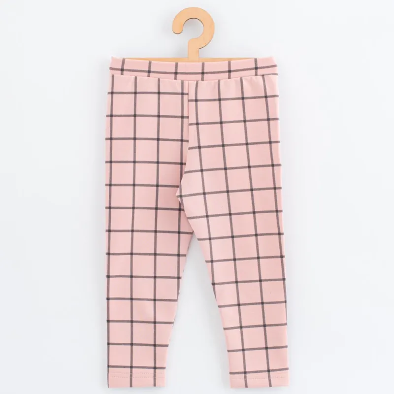 New Baby Dětské legíny z teplákoviny Kindergarten pink