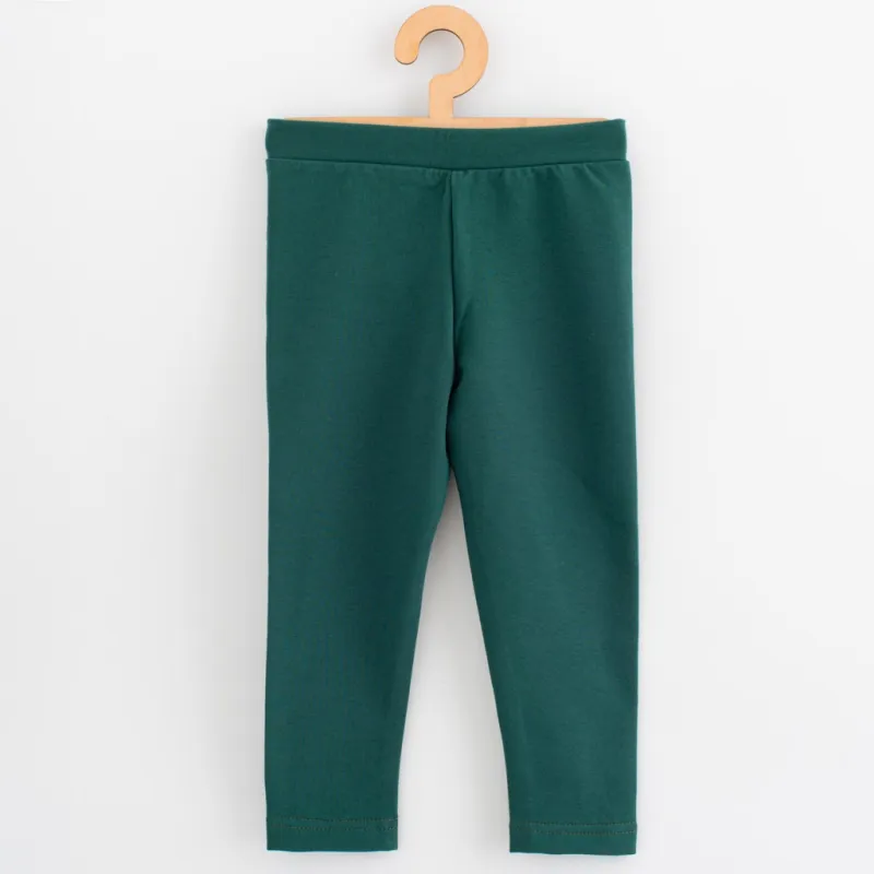 New Baby Dětské legíny z teplákoviny Kindergarten green