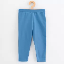 New Baby Dětské legíny z teplákoviny Kindergarten blue