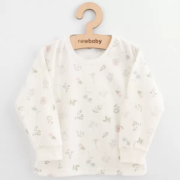 New Baby Dětské bavlněné tričko s dlouhým rukávem Kindergarten květinky
