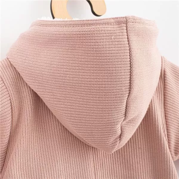 New Baby Kojenecká kombinéza s kapucí Frosty pink
