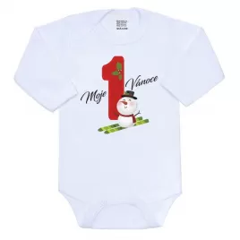 New Baby Body s potiskem Moje první Vánoce