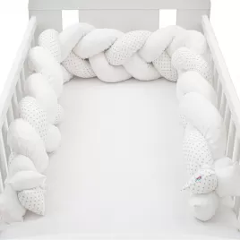 New Baby Ochranný mantinel do postýlky cop Minka a Puntík šedý