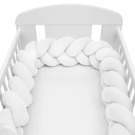 New Baby Mušelínový mantinel do postýlky cop bílý