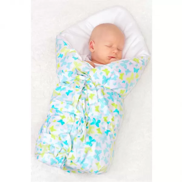 New Baby Klasická šněrovací zavinovačka šedá hvězdičky šedé