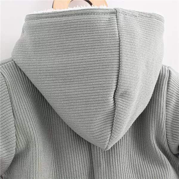 New Baby Kojenecká kombinéza s kapucí Frosty grey