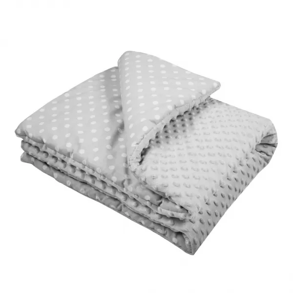 New Baby Dětská deka z Minky s výplní šedá 80x102 cm