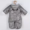 New Baby Zimní kojenecká kombinéza s kapucí a oušky Pumi grey