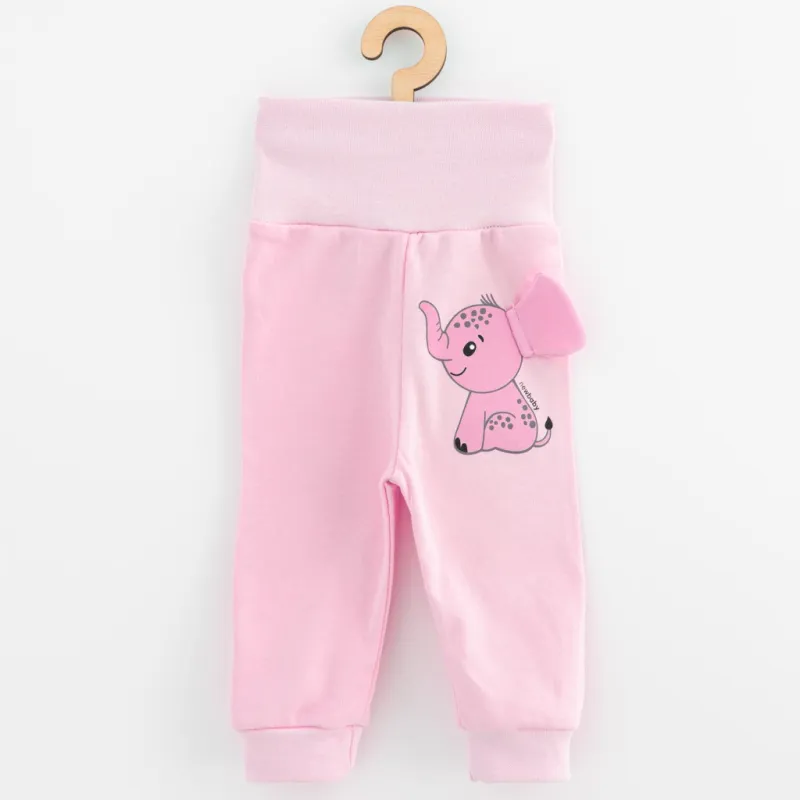 New Baby Kojenecká souprava tričko a tepláčky Happy Elephant pink