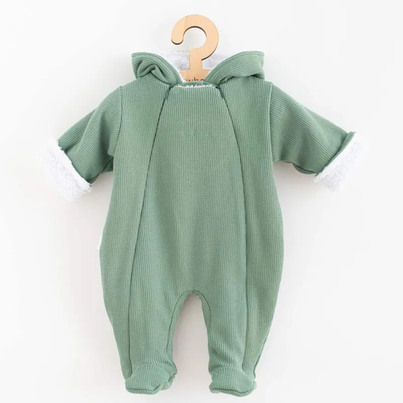 New Baby Kojenecká kombinéza s kapucí Frosty mint