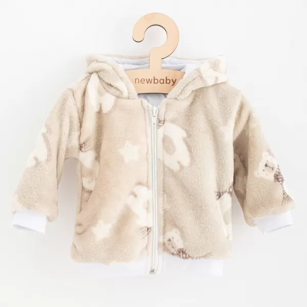 New Baby Kojenecká Wellsoft zimní mikinka s kapucí Polar Bear