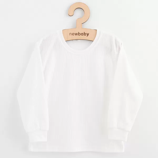 New Baby Dětské bavlněné tričko s dlouhým rukávem Kindergarten bílé