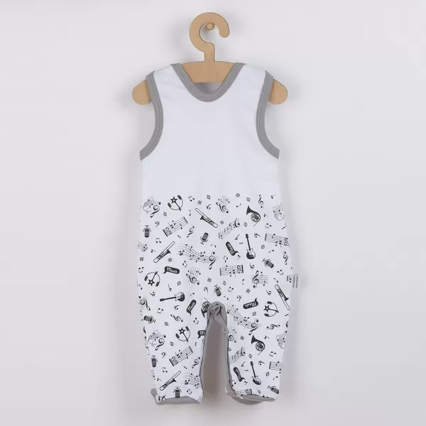 New Baby Kojenecké bavlněné dupačky Music