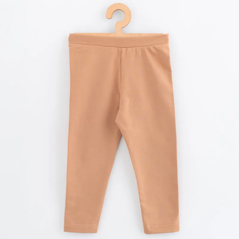 New Baby Dětské legíny z teplákoviny Kindergarten beige