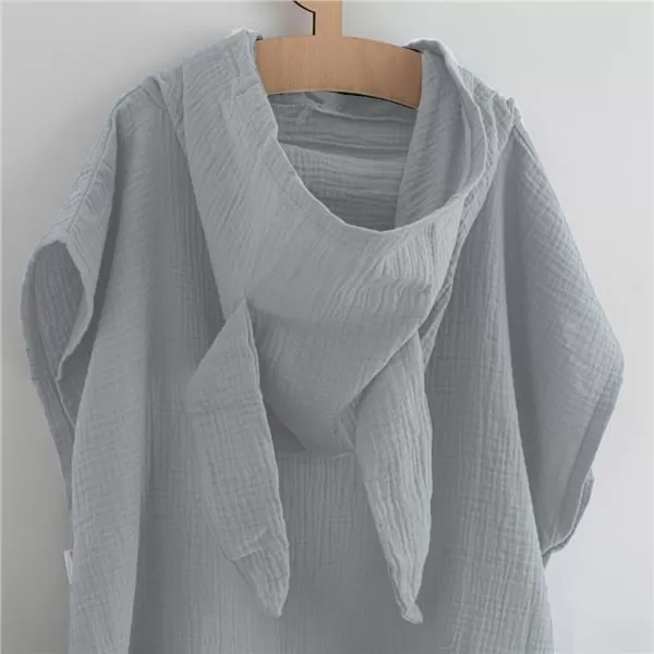 New Baby Dětské mušelínové pončo Feeling světle šedé 80 cm