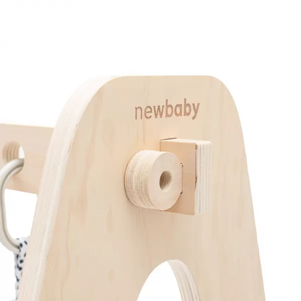 New Baby Dětská edukační dřevěná hrazdička s hračkami