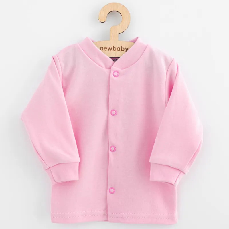 New Baby Kojenecký bavlněný kabátek Happy Elephant pink