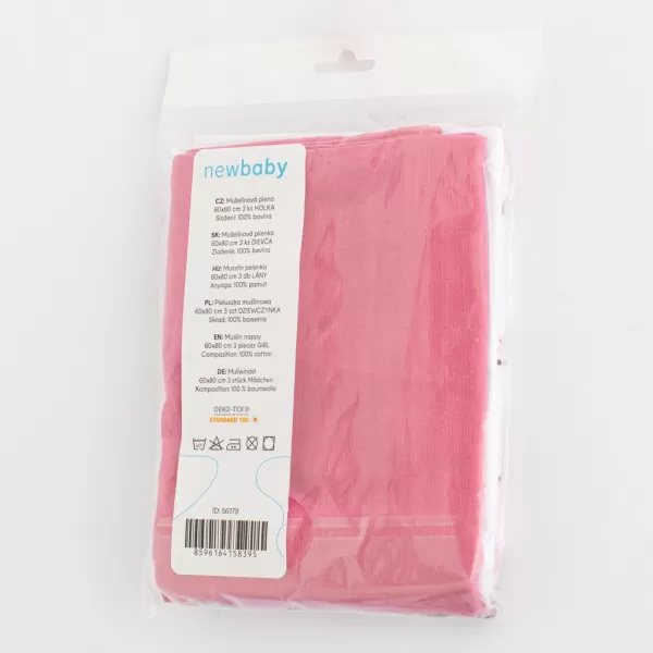 New Baby Mušelínová plena 60x80 cm 3 ks HOLKA