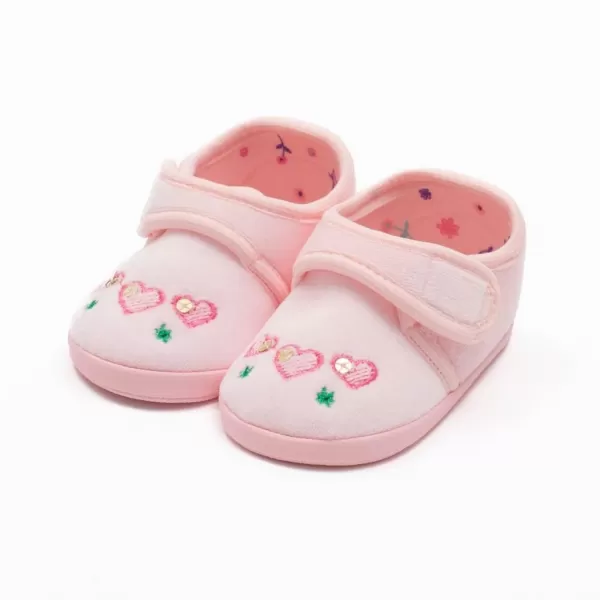 New Baby Kojenecké semiškové capáčky srdíčka 0-3 m