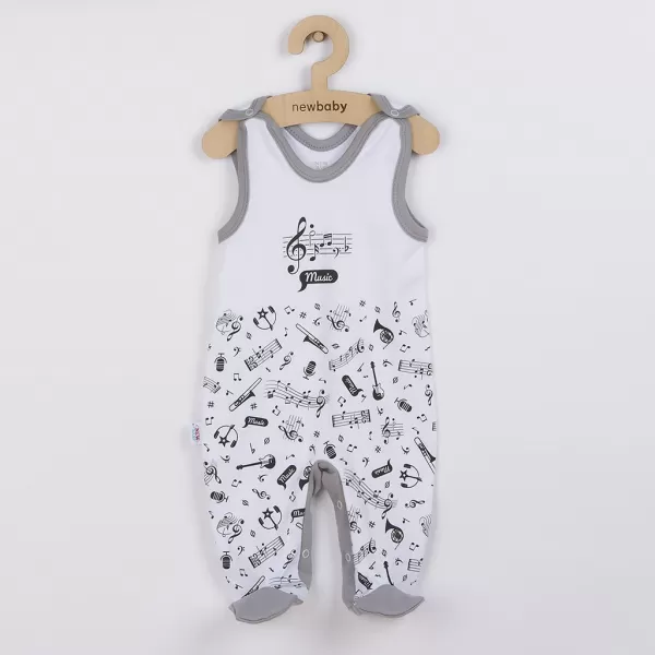 New Baby Kojenecké bavlněné dupačky Music