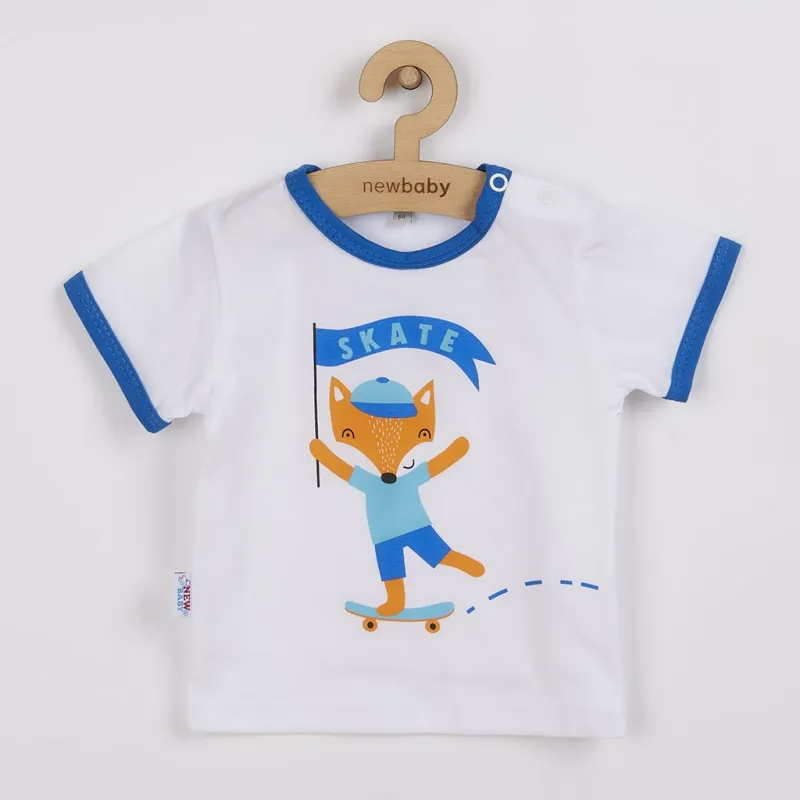 New Baby Kojenecká souprava tričko a kraťásky Liška