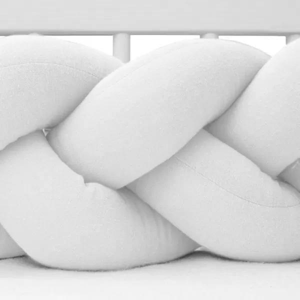 New Baby Mušelínový mantinel do postýlky cop bílý