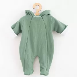New Baby Kojenecká kombinéza s kapucí Frosty mint