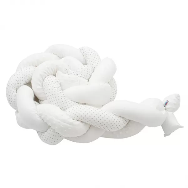 New Baby Ochranný mantinel do postýlky cop Minka a Puntík šedý